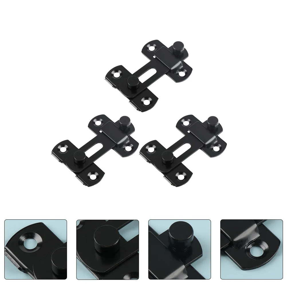 

3Pcs Door Lock Bolt Stainless Steel Sliding Door Latch Lock for Wood Metal Doors Cabinet Drawer Cabinet Security