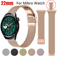 22mm Milanese Bracelet For Mibro Watch Lite 3Pro/2 Metal Wristband For Mibro Watch A1 A2 A3 X1 T2 C3 C4 Smart Watch Belt Correa