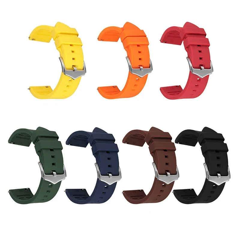 

20mm 22mm Quick Release Soft Silicone Watch Strap Replacement for Universal Waterproof Sport Watch Bracelet Band Accessories
