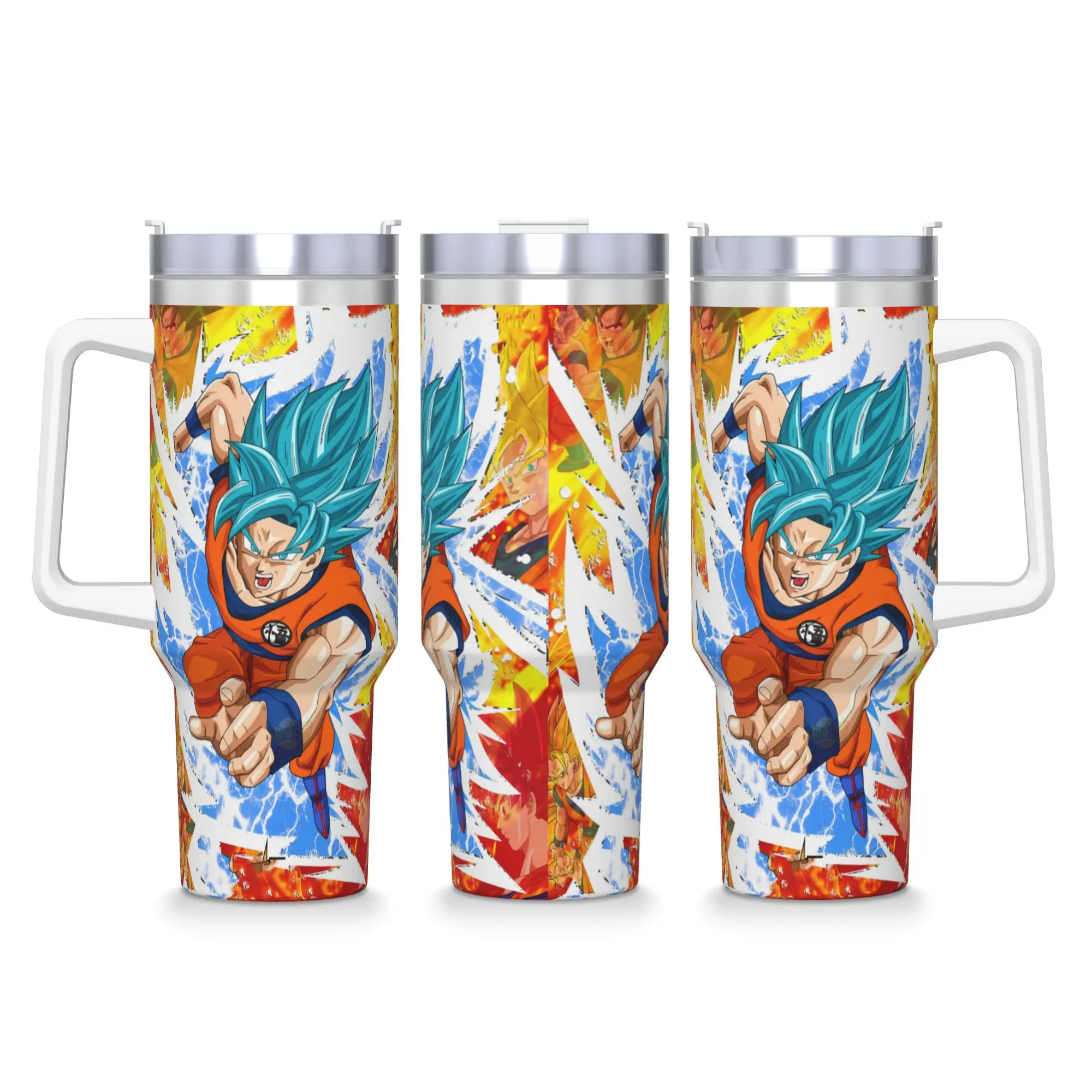 d-ドラゴンズボールアニメステンレス鋼タンブラートラベリストマグカップ大容量サーマルマグポータブルホットドリンクミルクウォーターボトル
