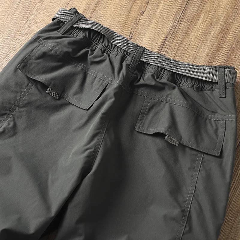 Outdoor Workwear Pants Men's Loose Fleece Lined Thick Soft Hiking Pants Windproof Waterproof Polyester Fiber Straight Leg