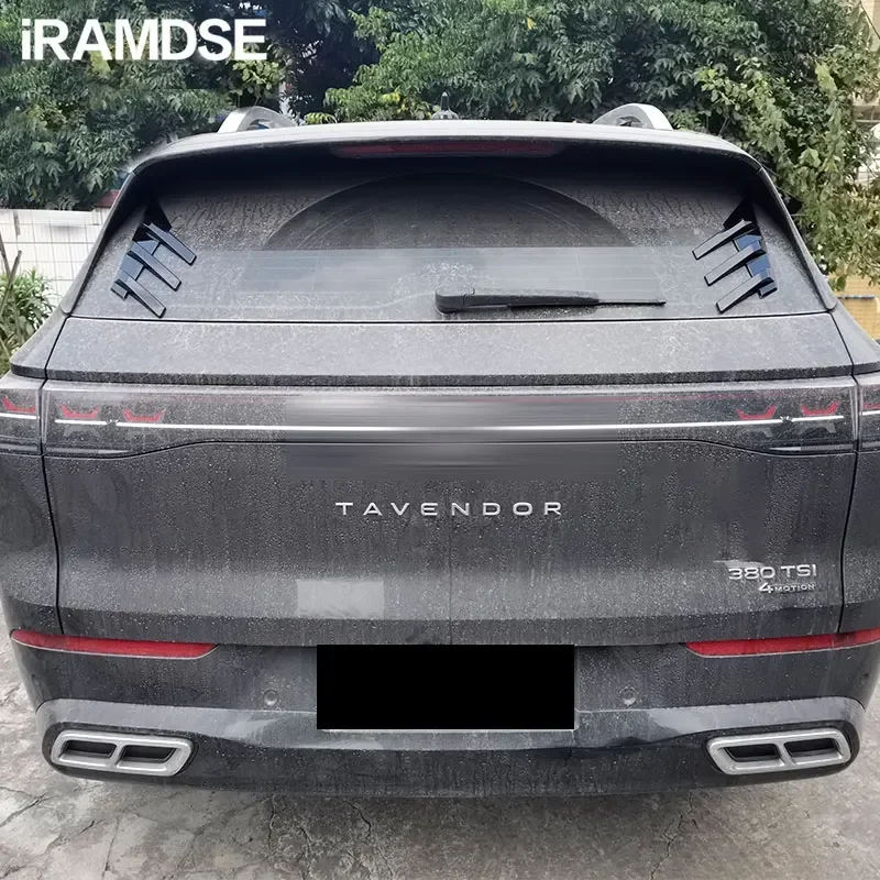 New! Rear Wing for Volkswagen TAVENDOR Rear Windshield Side Spoiler Exterior Decorative 2023 2024 Carbon Paint Accessories