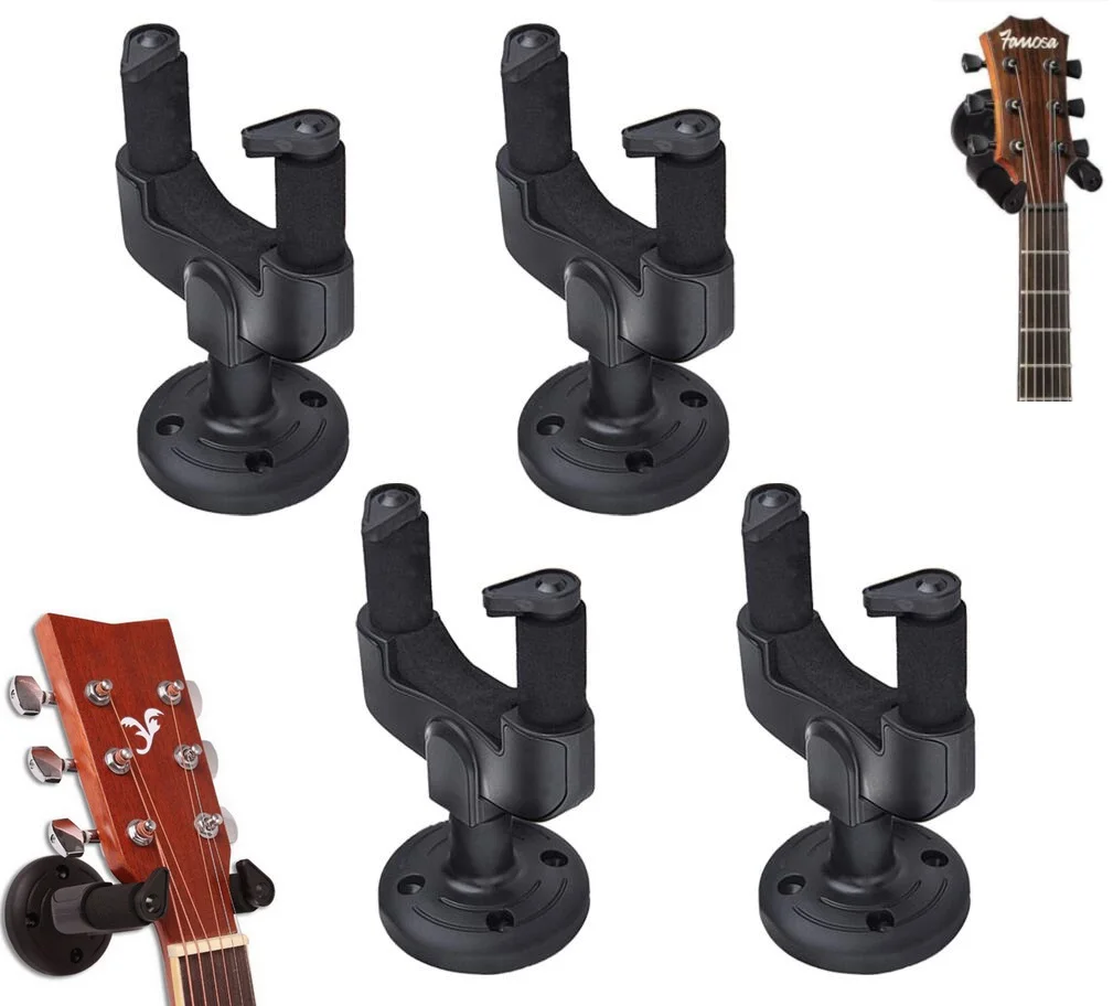 

4 PCS/Set Guitar Hook for Wall Hooks Hanging Guitars Ukulele Acoustic Instruments Holder Mount Hanger