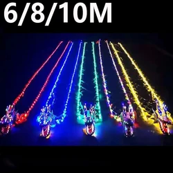 6/8/10m 3D Lighting Chinese Dance Dragon Set Outdoor Fitness Stage Performance Ribbons Props New Year Gift Funny Wu Long Toys