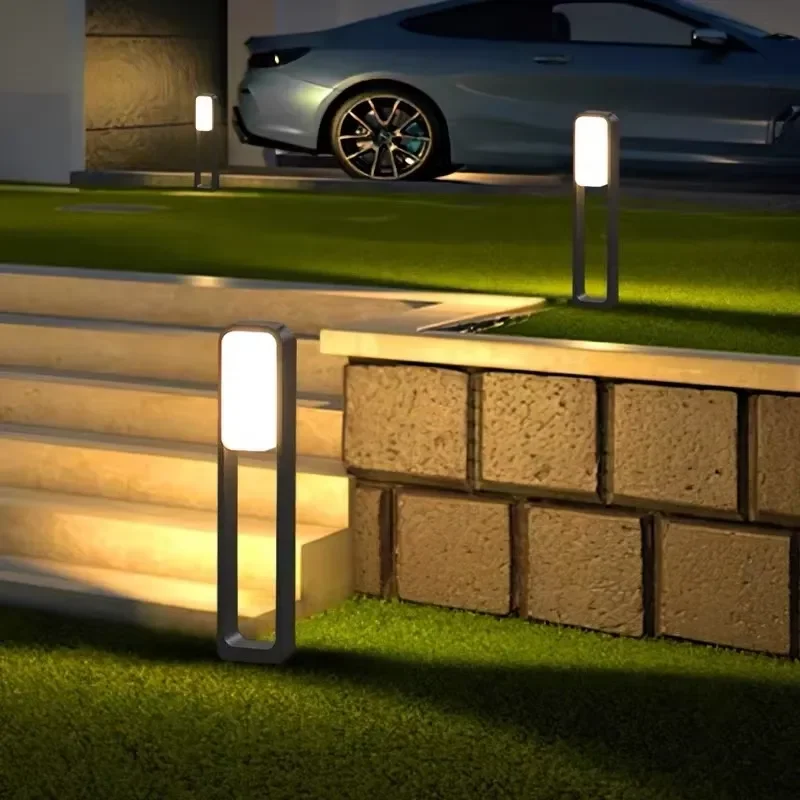 Modern Garden Outdoor IP65 Waterproof LED GU10 E27 Lawn Post Light Decorative Lighting with Light Sensor