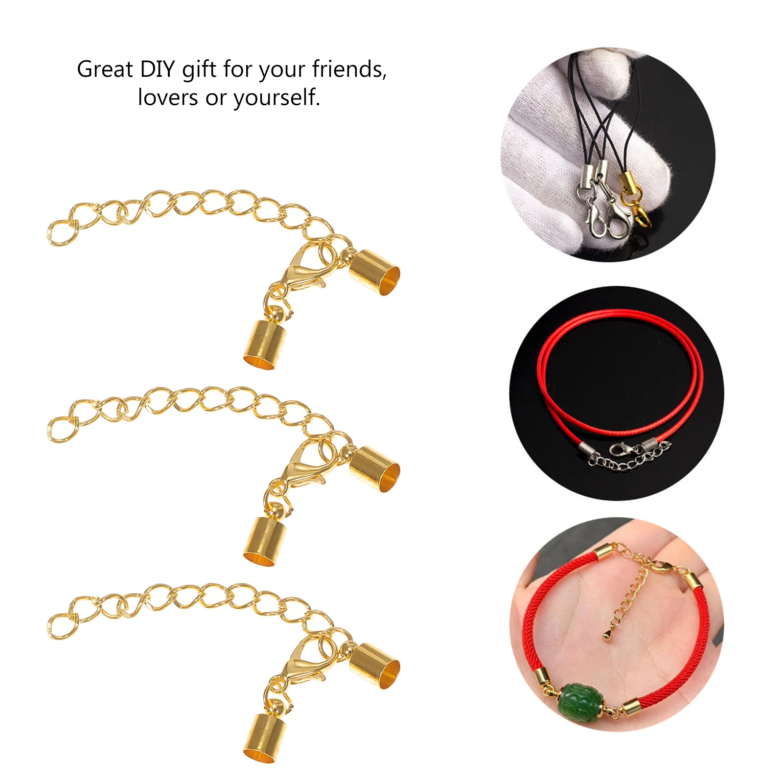 

20pcs Jewelry Diy Clasps Lobster Buckle Necklace Bracelet Connectors Metal Clasp For Keychains Handmade Crafts Gift Supplies