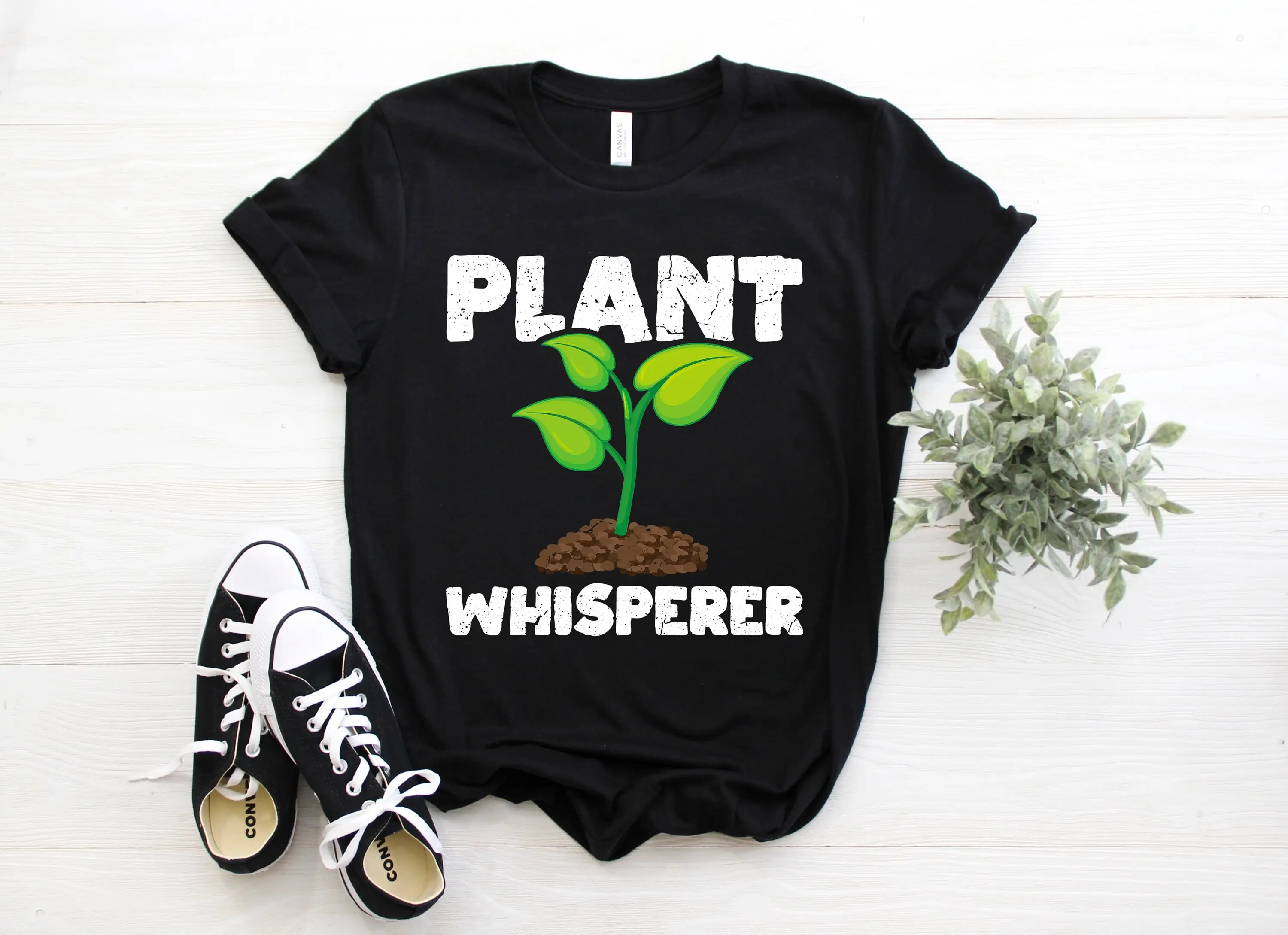 Plant Whisperer T Shirt House Plants Garden Cactus Gardening Lover Lady Gardener Birthday Present