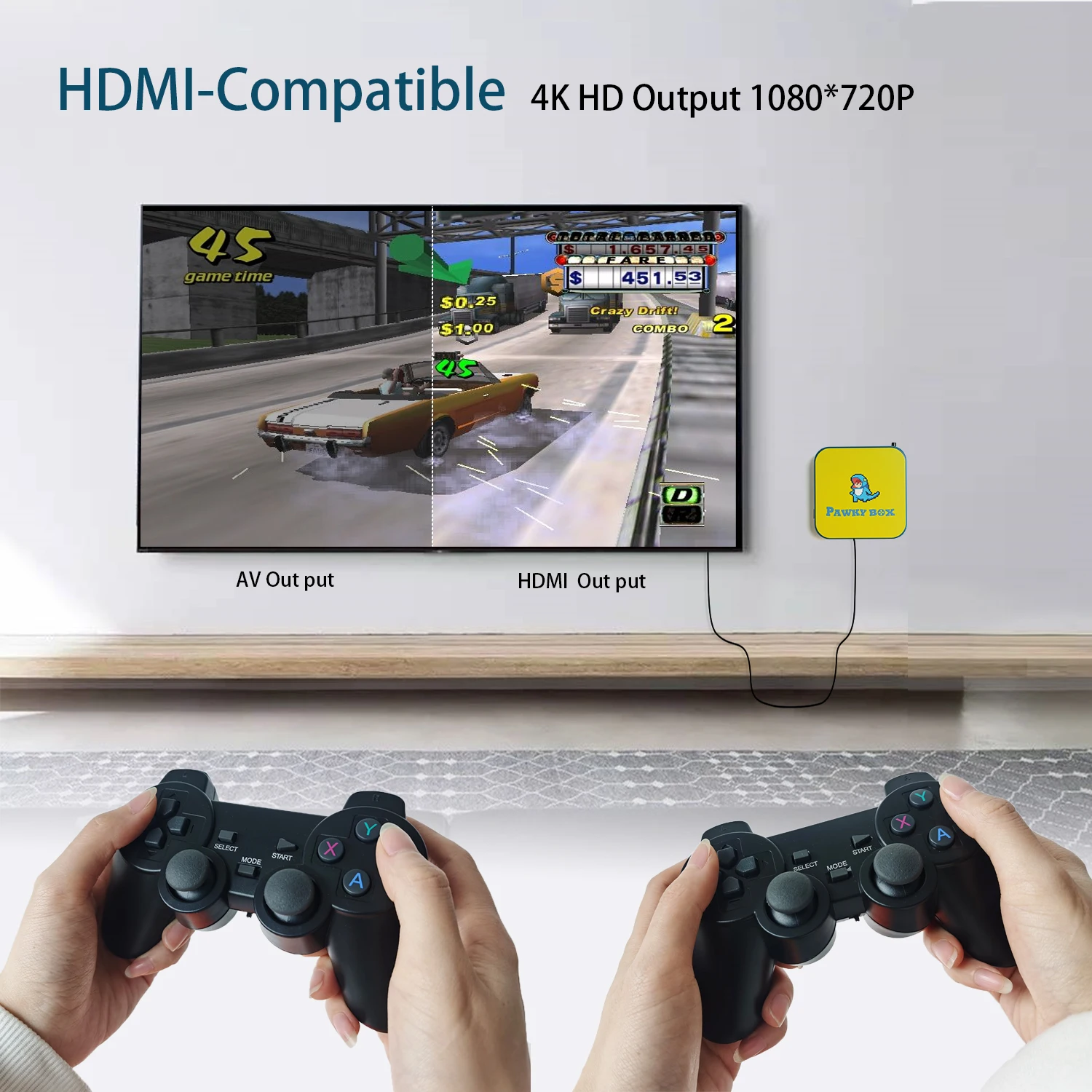 وحدة تحكم لعبة pwky Box جديدة لـ PS1/DC/SEGA + ألعاب توصيل وتشغيل وحدة تحكم فائقة 4K ميني تي في مشغل ألعاب فيديو ريترو للأطفال #5