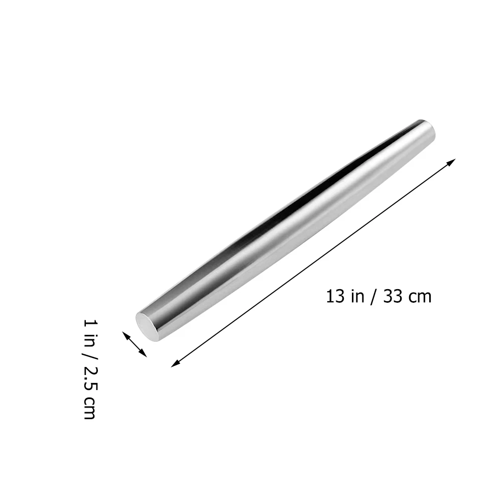 

Stainless Steel Rolling Pin Non stick Metal Dumpling Wrapper Practical Kitchen Gadget Rustless Easy Clean Baking Tool