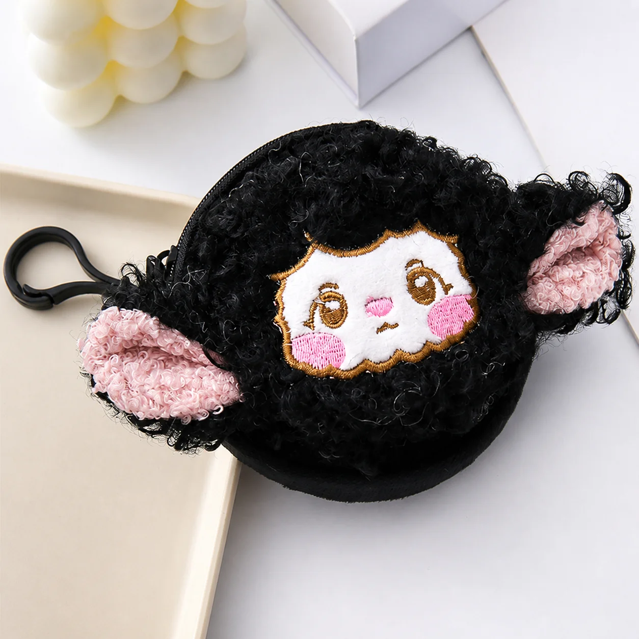 Bag Charm Purse Lightweight Handcrafted Plush Pouch Plush Zipper Pouch Soft Small Storage Bag For Creative Gift Backpack