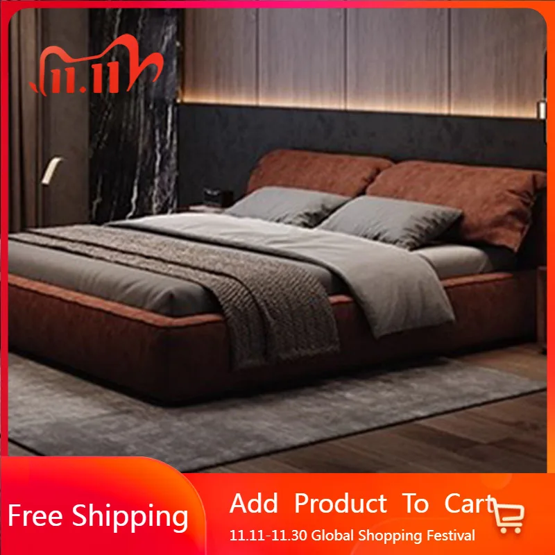 

European Simple Massage Bed Bedroom Double Queen Massage Bed Safe Human Dog Sleeping Letto Matrimoniale Lounge Suite Furniture