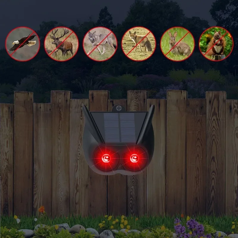 Solar Motion Sensor Alarm กลางแจ้งพลังงานแสงอาทิตย์ปลุก Loud ไซเรน LED Strobe ไฟเสียง Security Alarm ปรับ Sensing Distanc