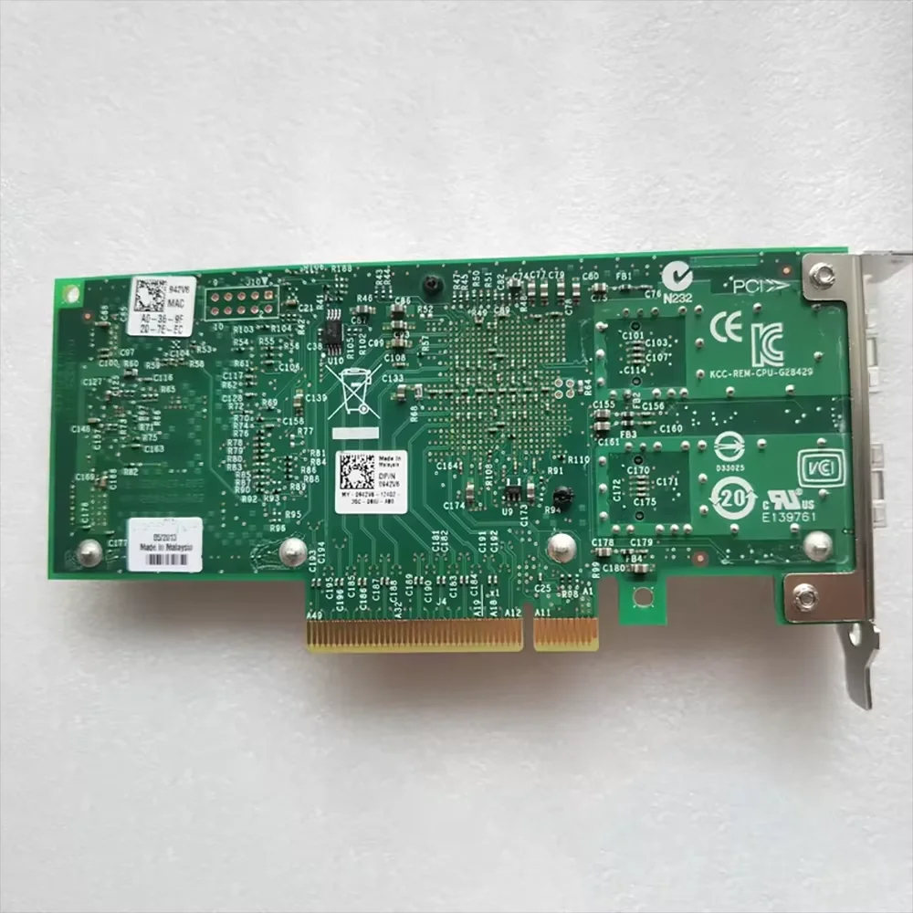 Network Card Dual Port 10G Fiber Optic 82599ES X520-DA2 0XYT17 0942V6