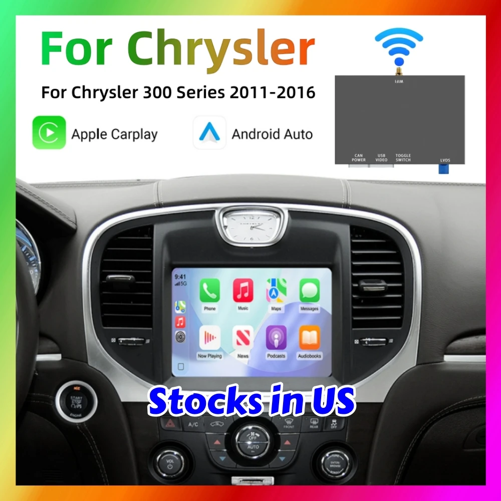 ANYFAR Original Car Screen Upgrade Wireless CarPlay Android Auto Retrofit Kit Decoder Box For Chrysler 300 Series 2011-2016