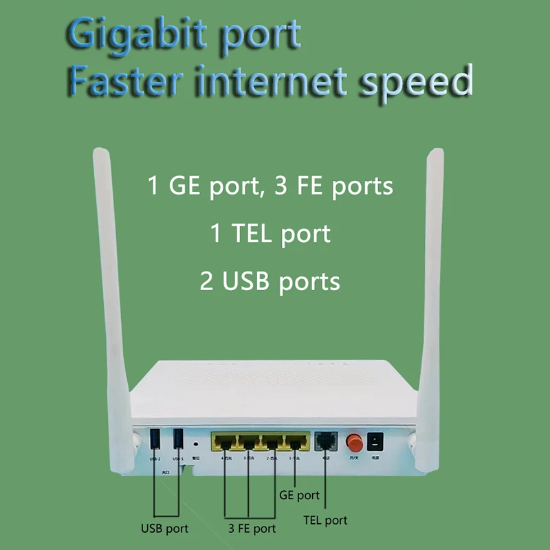 Imagem -02 - Router 1ge 3fe 2usb Intel Dual Band 2.4g 5g ac Wifi Epon Gpon sem Fonte de Alimentação Segunda Mão Pt939