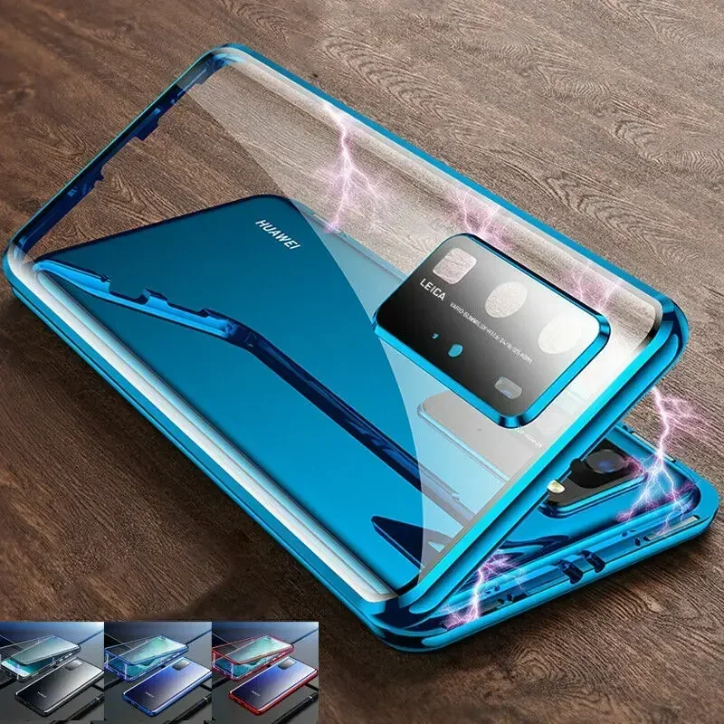 

360 Full Protection Metal Magnetic with Glass Snap Lock Phone Case for Vivo V27 Pro V27e V30E V29 V40 V50 V70 Elite Cover Cases