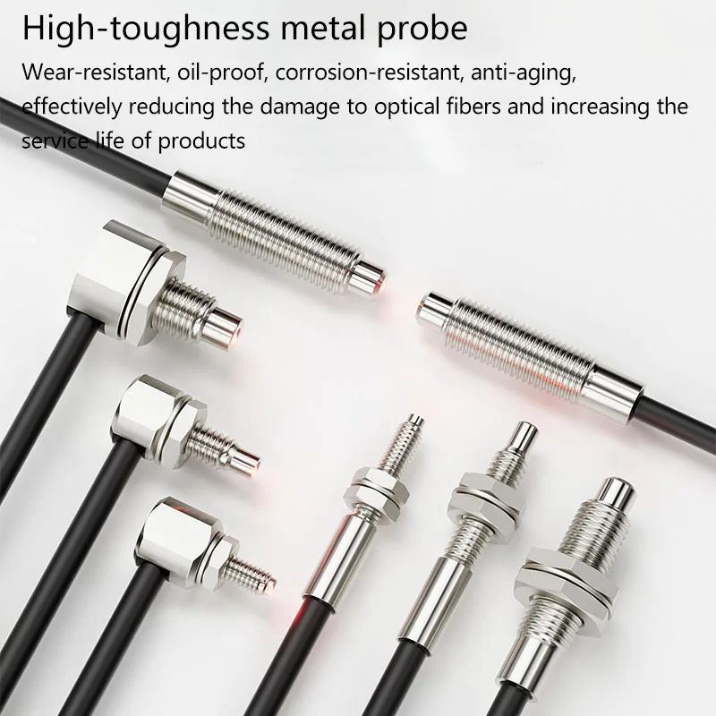 High-temperature-resistant 200-degree optical fiber sensor amplifier collimated diffuse reflection