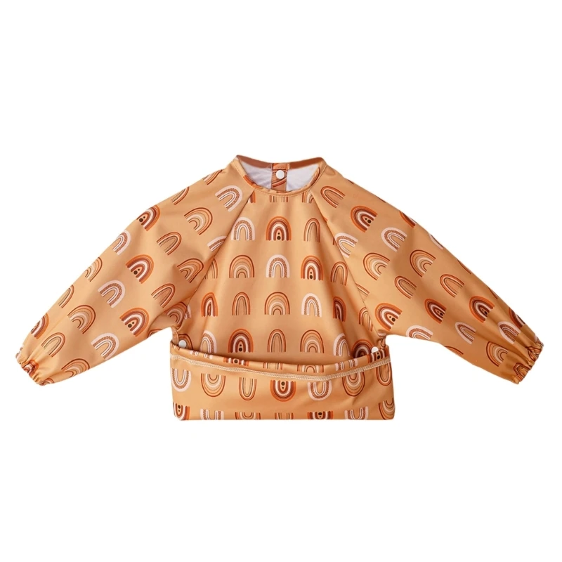 

Baby Weaning Bib Baby Coverall Bib Long Sleeve Baby Bib for 1-3 Year Toddlers W3JF