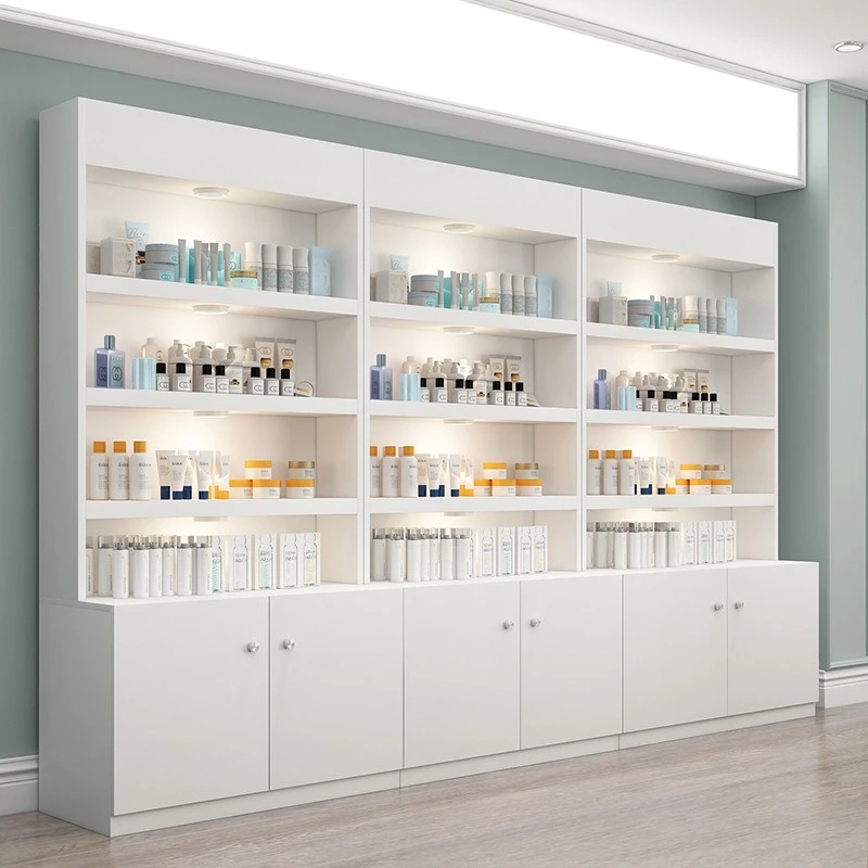 

Cosmetics display cabinets haircut and nail product showcases Maternal and child beauty salon showcases convenience store