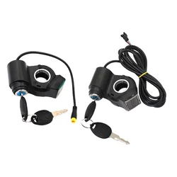 Electric Scooter LCD Thumb Throttle Voltmeter Digital Voltage Display Switch Power with Key Lock Bicycle Accessories