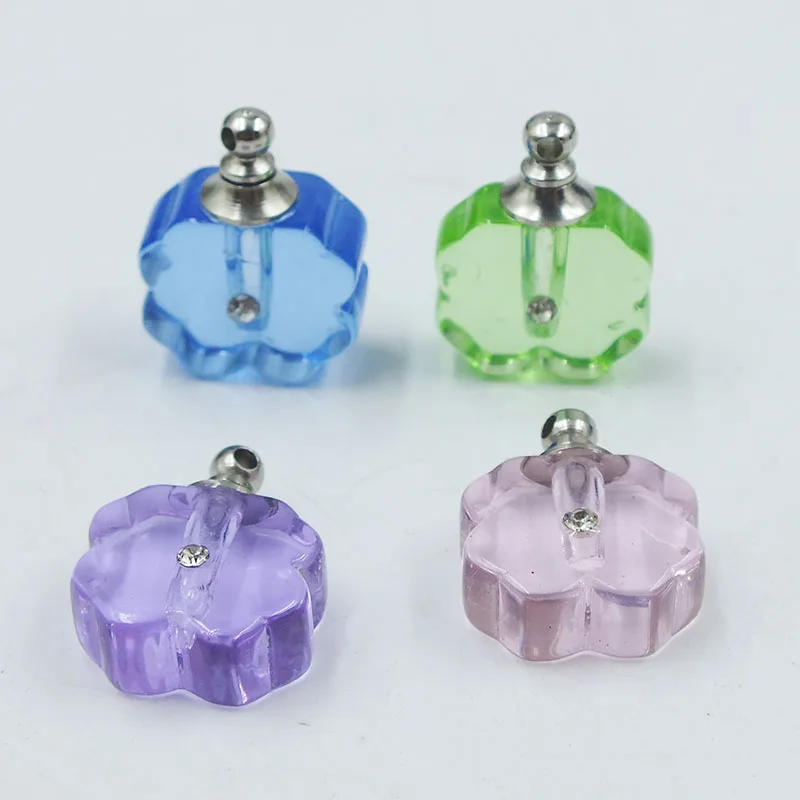 Hotsale 100pcs Exquisite vail pendant crystal perfume bottle pendant （Color occurs immediately）