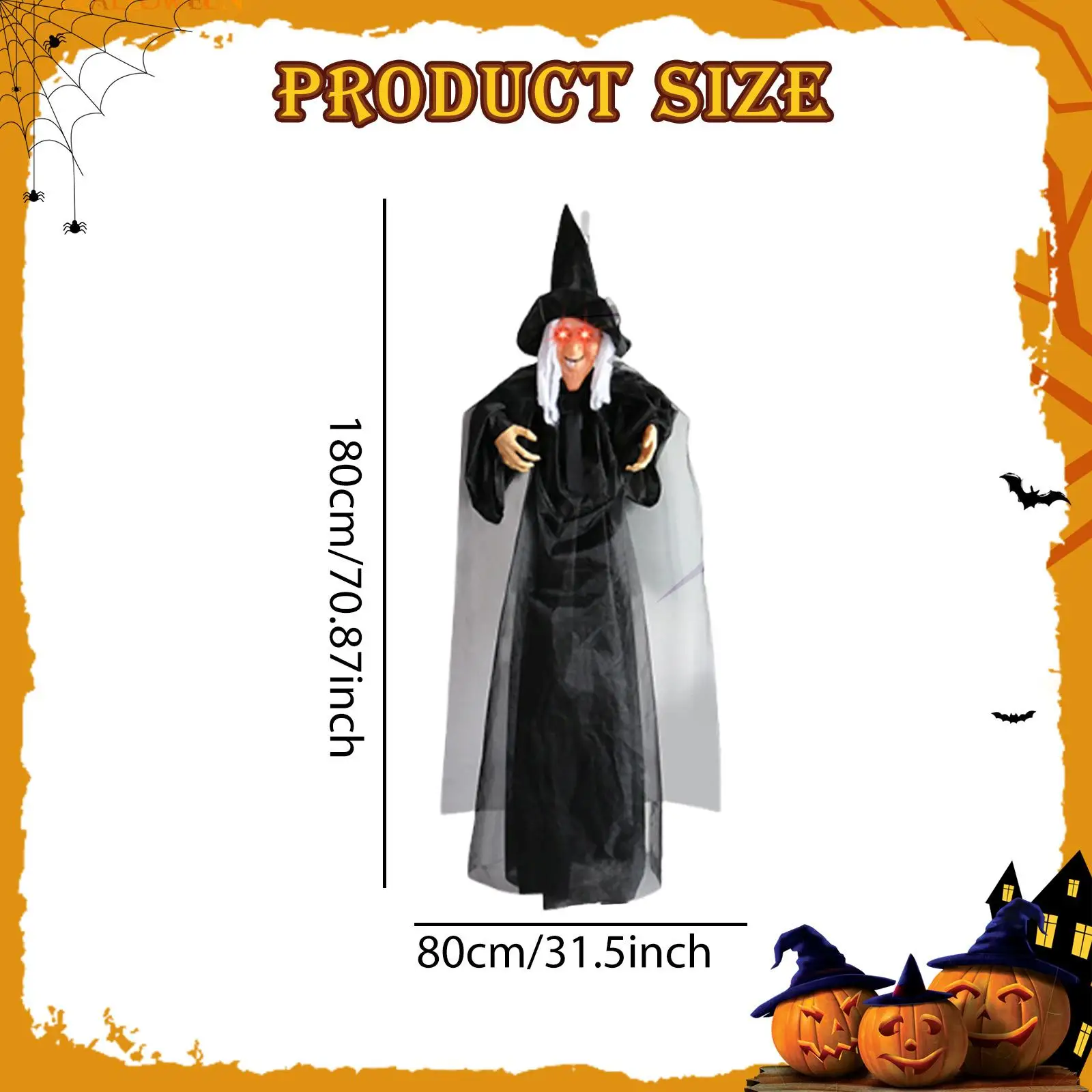 Halloween Hanging Witch 71 inch Decorative for Party Favors Trees Entry Gate