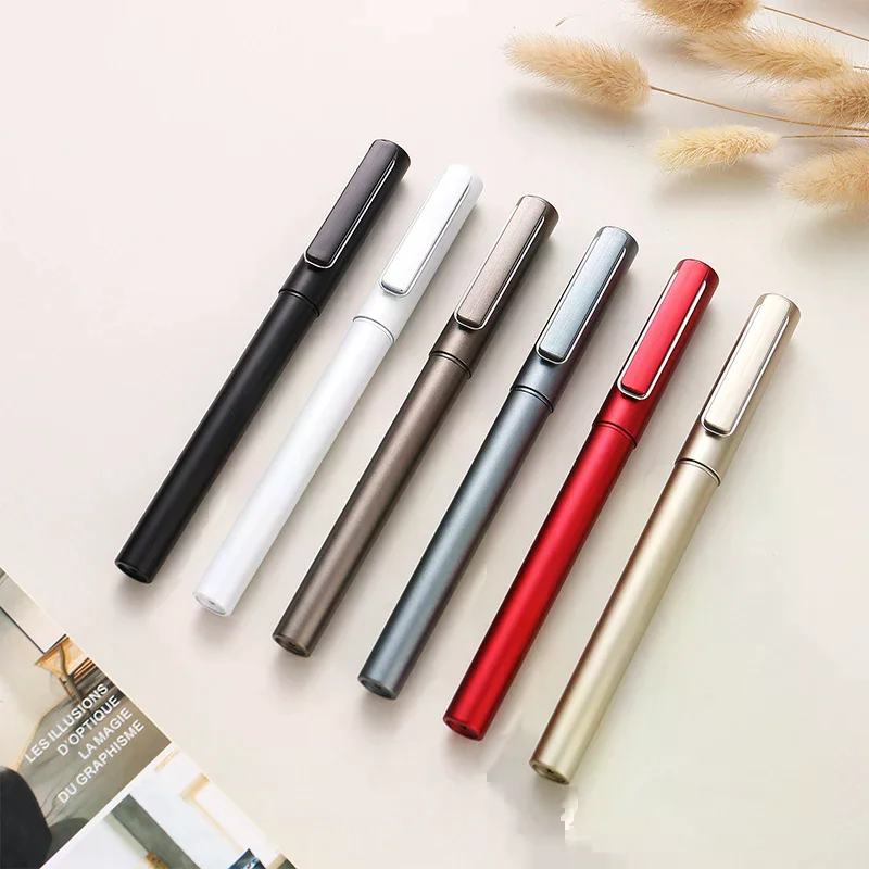 

Metal Rollerball Pen Black Refill 0.5mm Nib Ballpoint Pens High Quality Business Office Student Signature Pen Gift