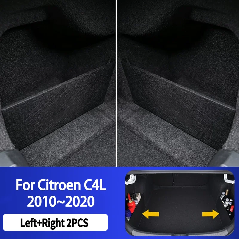 Auto Multifunction Storage Box For Citroën C4L 2010~2020 Car Thickening Trunk Storage Partitio Interior Decoration Accessories