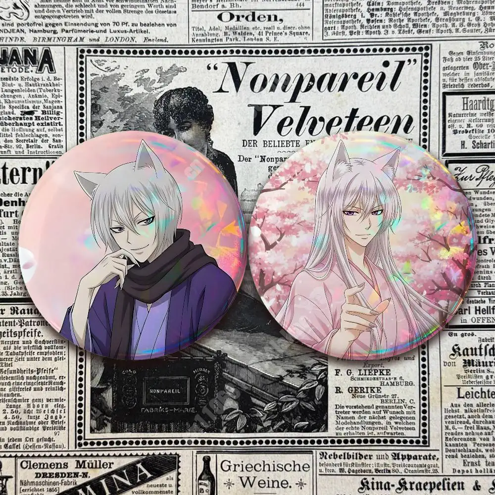 Kamisama Kiss Tomoe & Momozono Nanami Button Badge 2PC Sets for Bags & Clothes & Accessories Metal Pin Creative Gift view 5