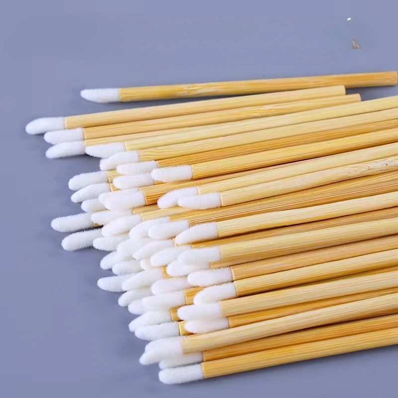 50/100/200pcs LipBrushes Bamboo HandleLip Brushes Lipstick Gloss Wands ApplicatorMakeup Tool For Eyelashes Extension Accessories
