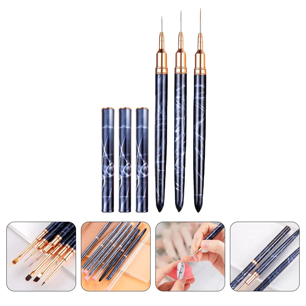 

3Pcs Professional Nail Art Liner Brushes Thin Drawing Pens for DIY Manicure Tools Long Lasting Design Nail Art