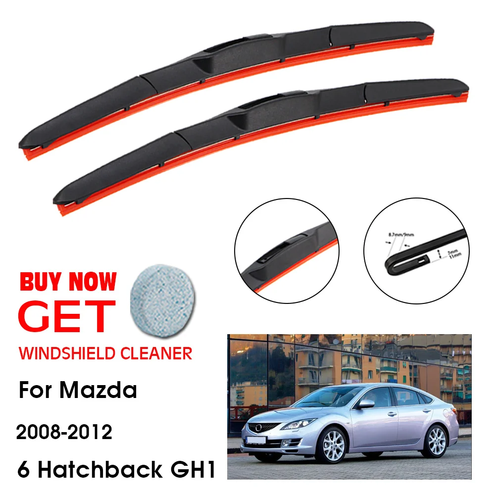 

Car For Mazda 6 Hatchback GH1 24"+16" 2008-2012 Front Window Washer Windscreen Windshield Silica Gel Wiper Blades Accessorie