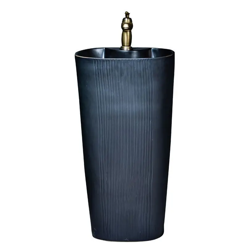 

Column washbasin ceramic outdoor sink balcony outdoor column basin integrated garden courtyard