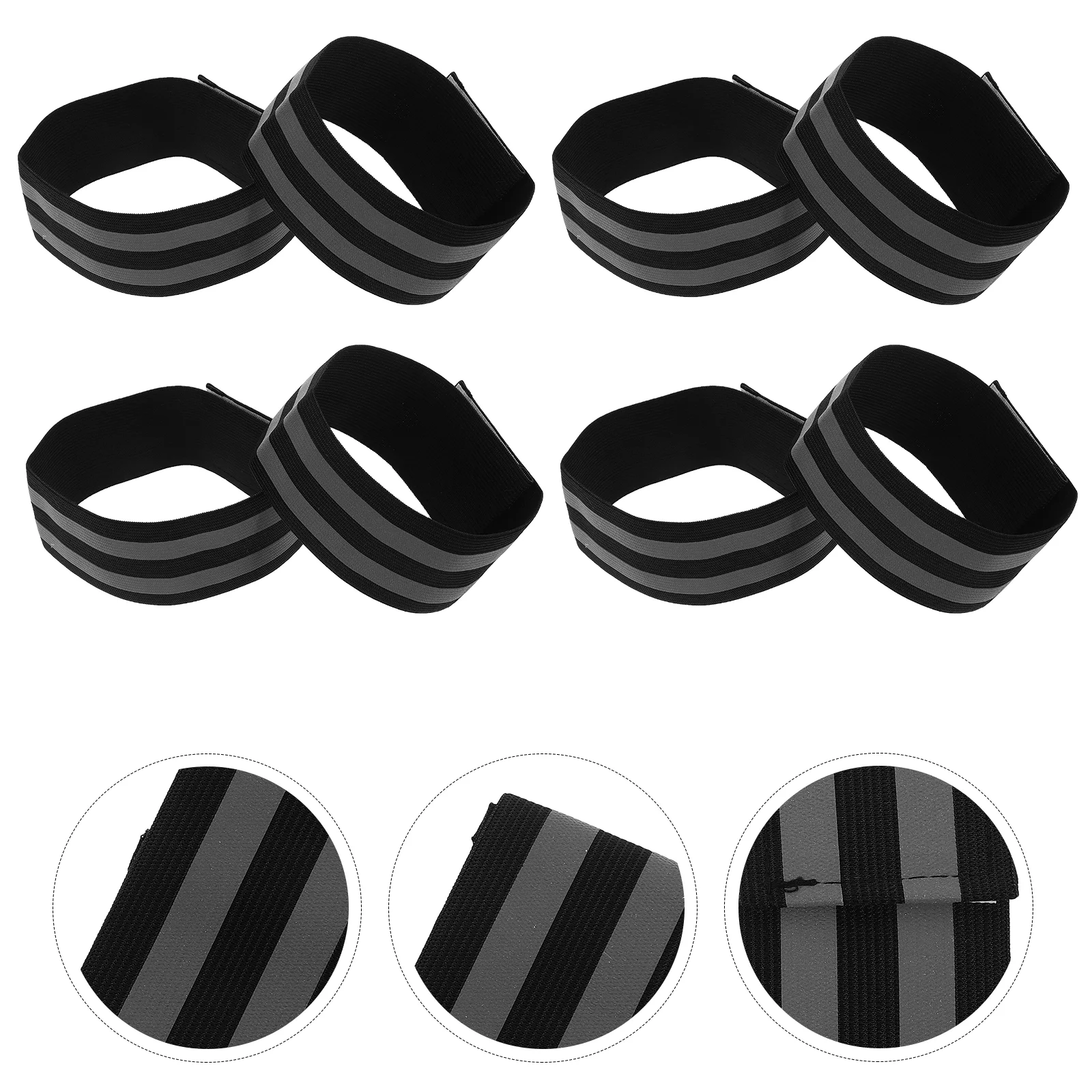 

10 Pcs Reflective Wristband Armband Night Safety Elastic Strap Bands Straps Run