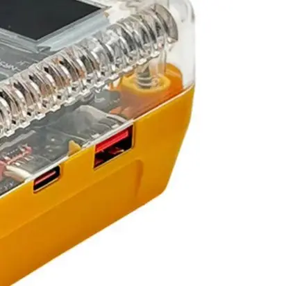 Yellow 138W Fast Charger Adapter With Type-C USB Output And Cooling Fan For Power Tool Battery To Charge Digital Devices