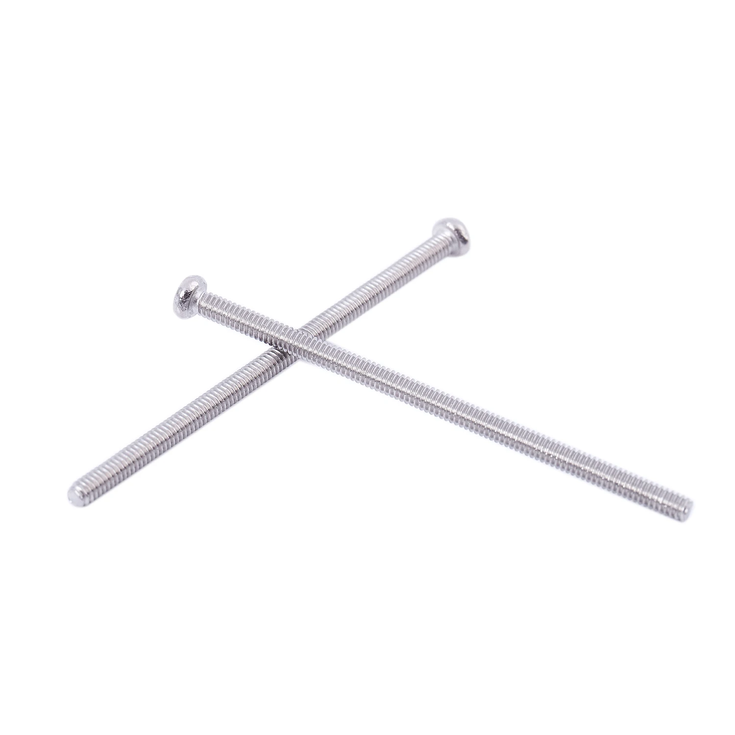 60 X Zilverkleurige M2 * 40Mm 304 Roestvrijstalen Ronde Kop Schroeven Bout