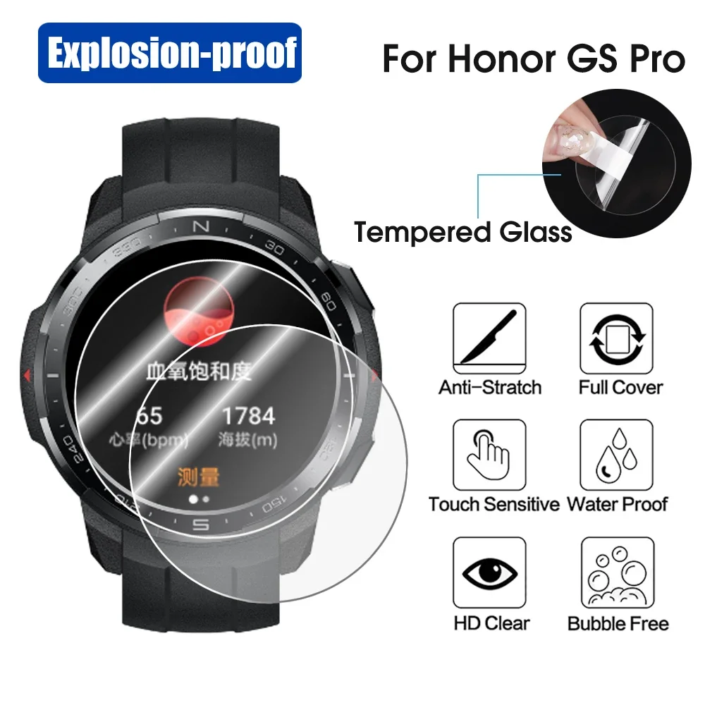 Glass for Huawei Honor Watch GS Pro Tempered Glass Screen Protector 9H Hardness Smart Watch Protective Glass Film on GS Pro