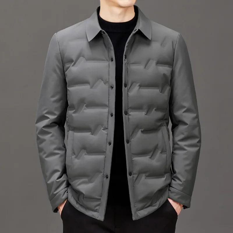 2024 Winter Men's Jacket New 90 White Duck Down Collar Lightweight Down Jacket Casual coat men winter in Stock clothing