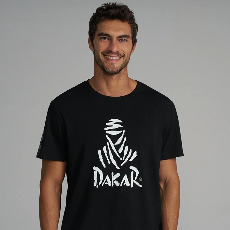 2025 Dakar Rally Speed Dry Short Sleeve T-shirt Men's Summer Racing Style Loose Breathable Polyester Printed T-shirt Top