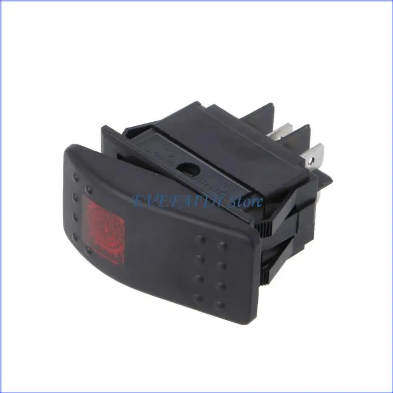 124B سيارة موسيقى الروك التبديل 20A/12V 4 دبوس أسود مقاوم للماء على مفتاح التبديل #2