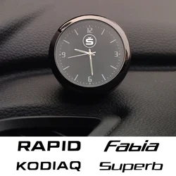 High Quality Car Decoration Clock Watch Modified Car Interior Electronic Quartz Watch for Skoda Fabia Kamiq Karoq Scala Superb