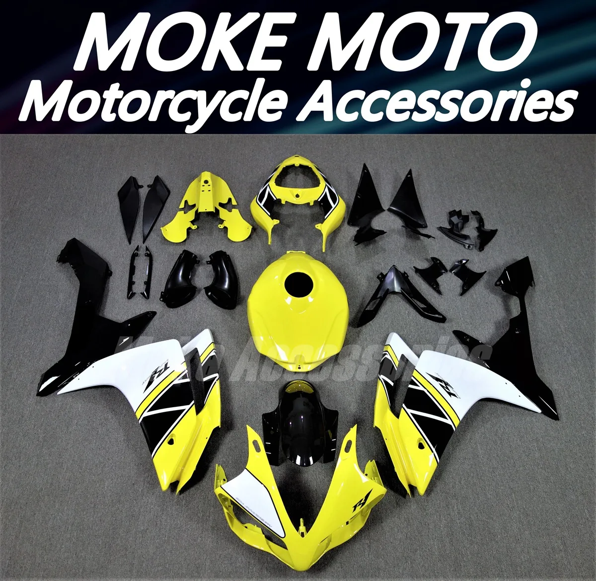 

Комплект обтекателя мотоцикла Moke moto для Yzf R1 2007-2008, комплект кузова, высокое качество, инъекция ABS, новый черный, желтый