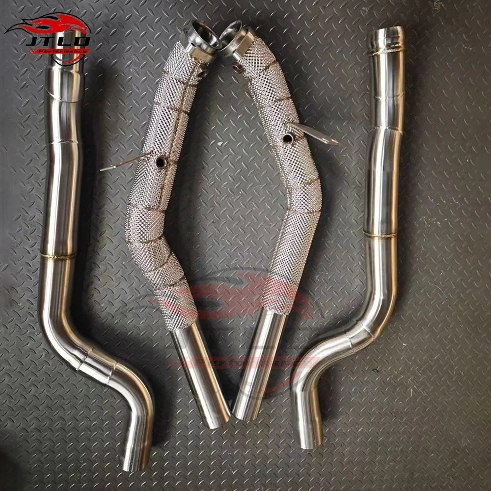 High-Flow Exhaust Downpipe For Mercedes-Benz CLS550 4.7L V8 M278 With OPF 304 Stainless Steel Performance Upgrade