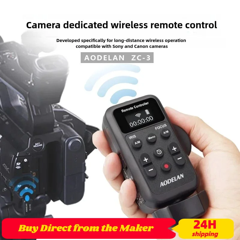 AODELAN ZC-3 Telecomando senza fili Videocamera Zoom remoto per Canon Sony Obiettivo Zoom Focus IRIS Registrazione Videocamera Controller