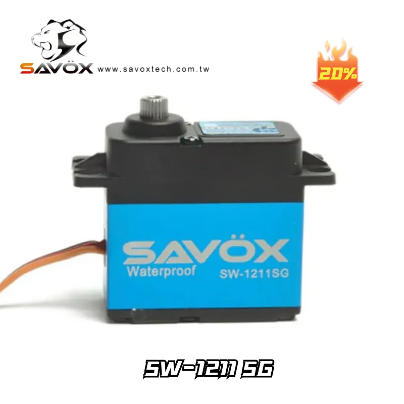 Original Savox SW 1211SG Servo 0.08S 25kg 7.4V HV High Voltage Waterproof Metal Gear For 1/10 1/8 RC Car Buggy Truck Boat