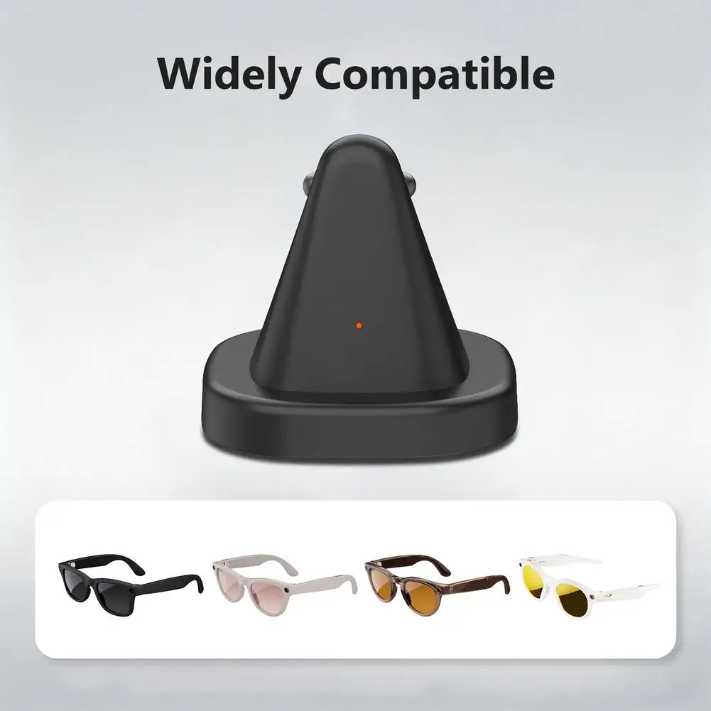 لقاعدة شحن Ray Ban Meta، رقاقة شحن آمنة، قاعدة نظارات AI، شحن سريع، قاعدة شحن محمولة صغيرة مضادة للانزلاق