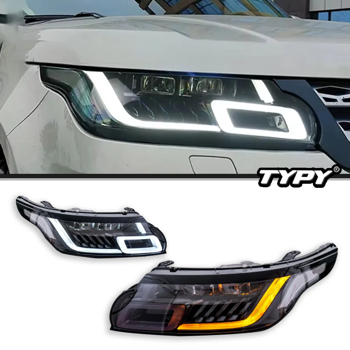 

TYPY Car Headlights For Range Rover Sport 2013-2018 LED Car Lamps Daytime Running Lights Dynamic Turn Signals Car Accessories