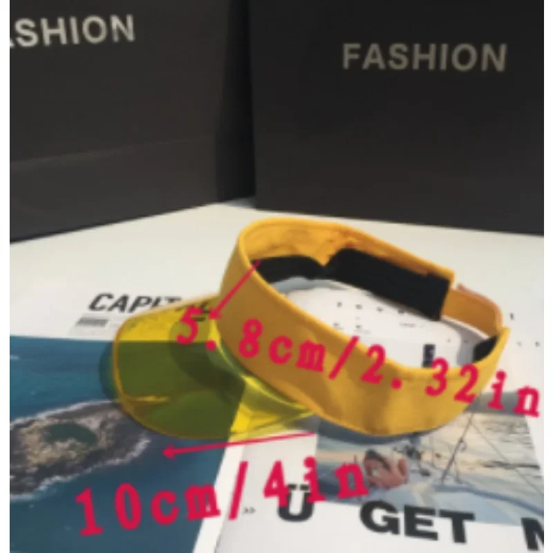 Solid Color Clear Brim Sun Hats Adjustable Breathable UV Protection Visor Cap For Women Men Summer Travel Sport Hiking Beach Hat