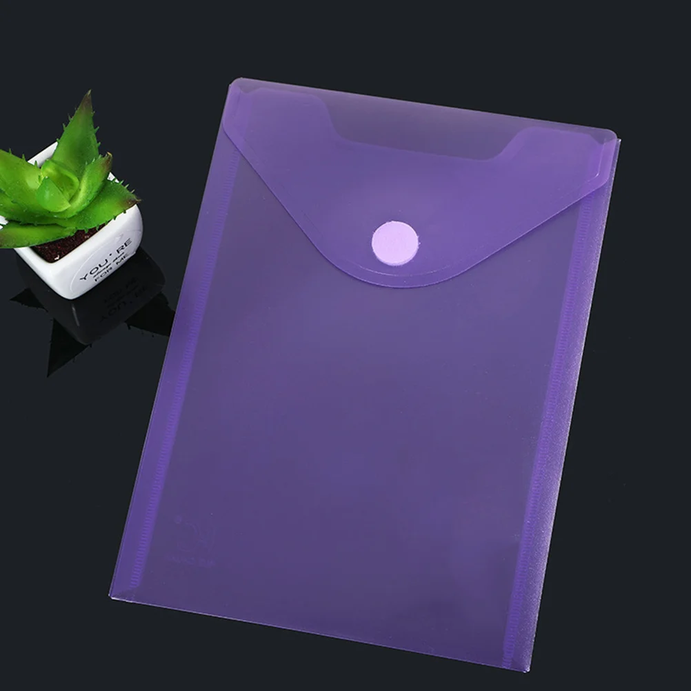 10 قطعة منظم المستندات مشبك مجلد ملفات PP شفافة مقاوم للماء جيوب الملفات مكتب المنزل مستلزمات تخزين المستندات #1