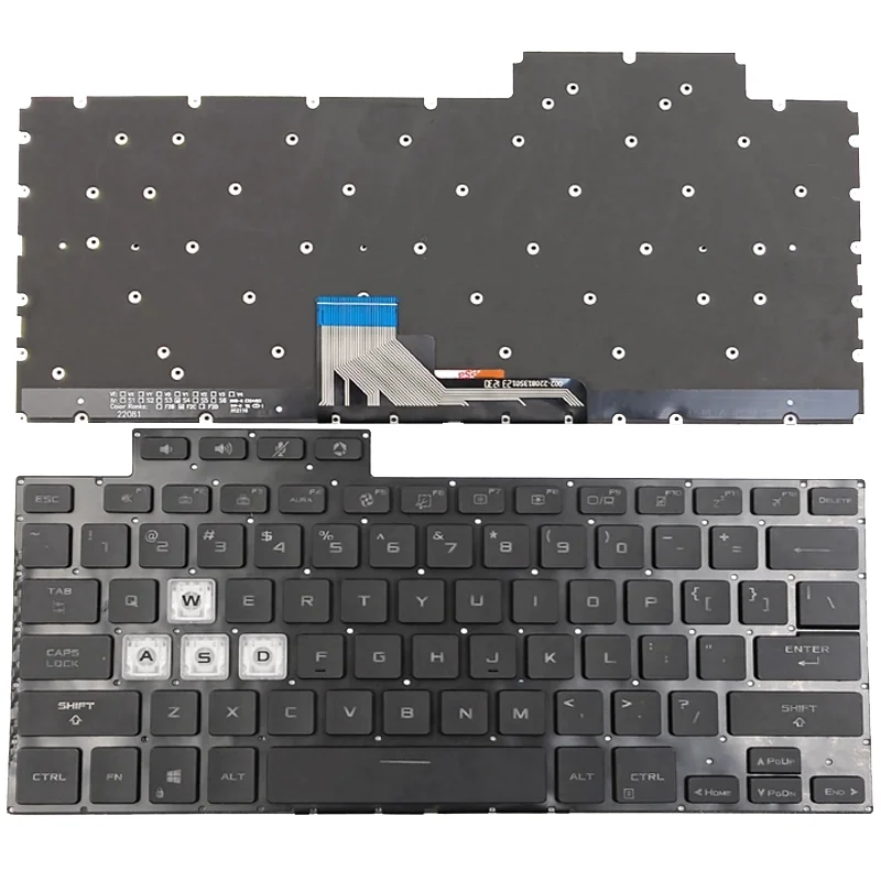 

New Replacement Laptop Backlit Keyboard for ASUS for TUF Dash F15 FX516 FX516P FX516PM FX516PR Black US United States Edition